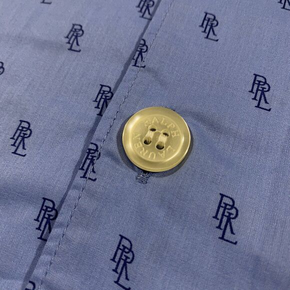 Polo Ralph Lauren All Over Print PRL Monogram Woven Pajama Shirt Adult Medium - Picture 6 of 16